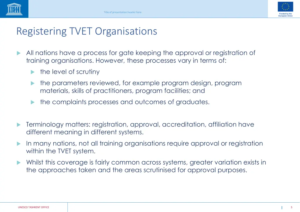 registering tvet organisations