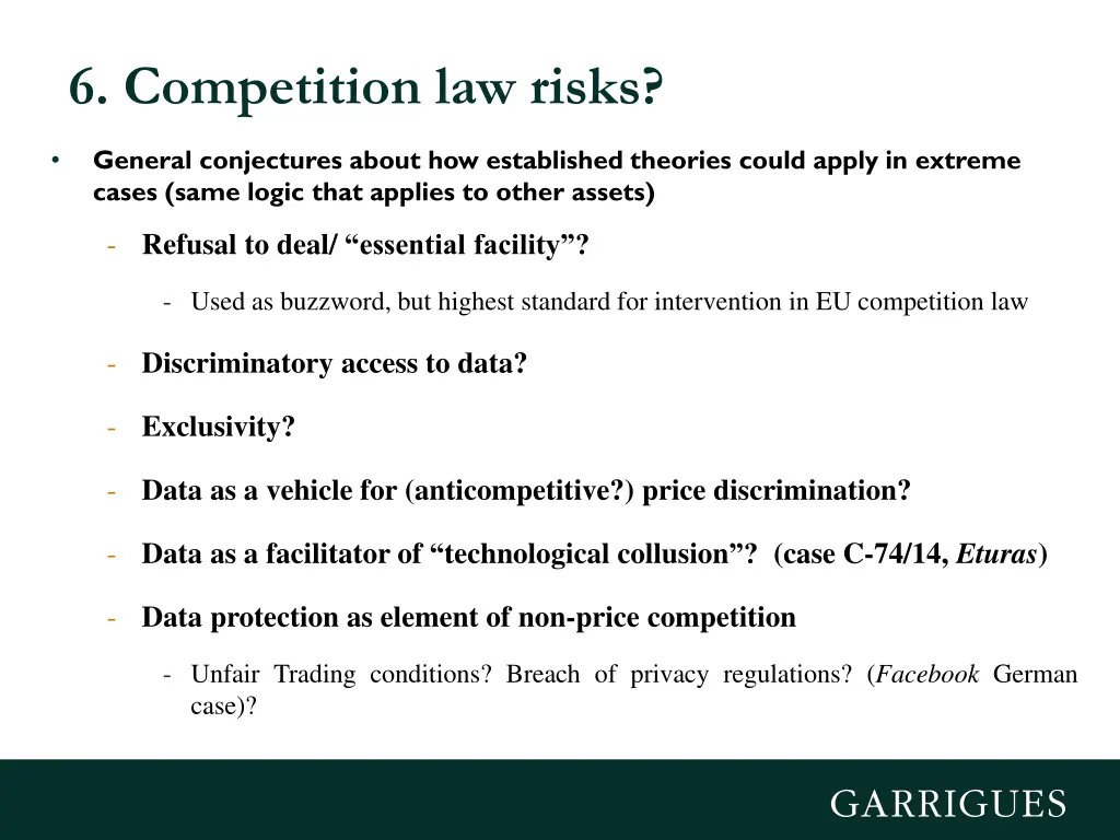 6 competition law risks