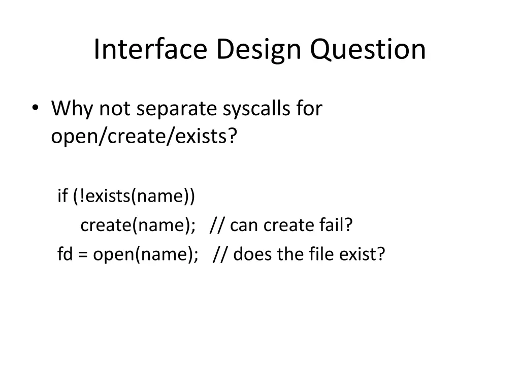 interface design question