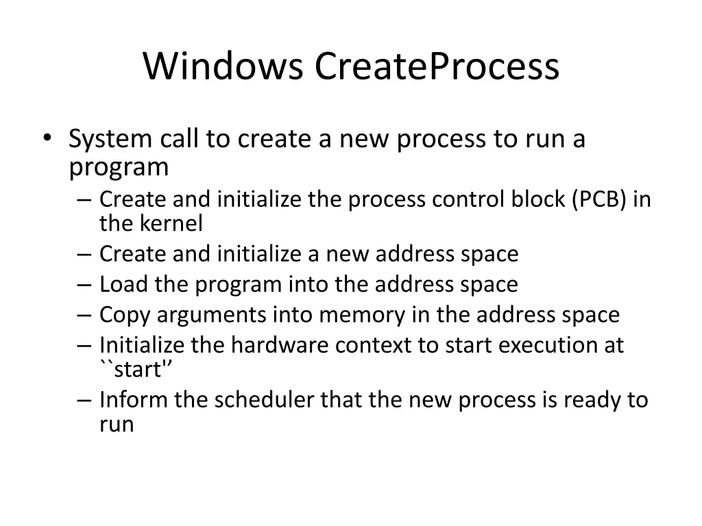 windows createprocess