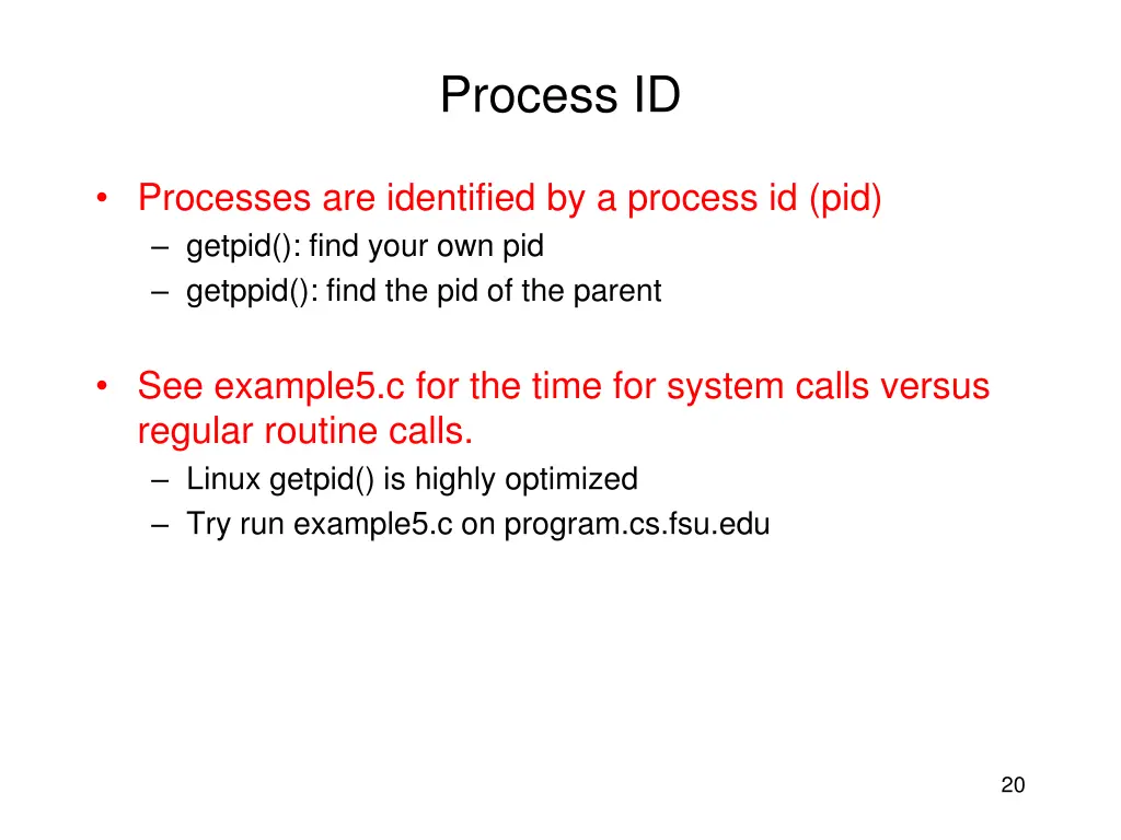 process id