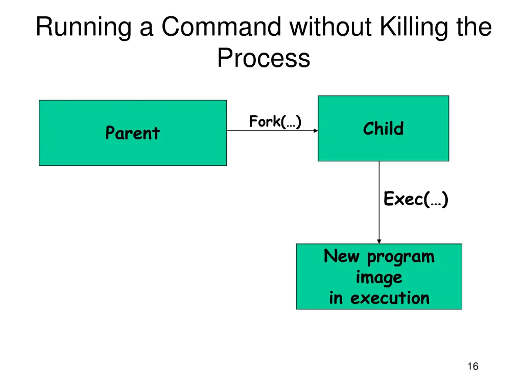 running a command without killing the process