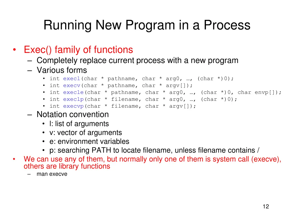 running new program in a process