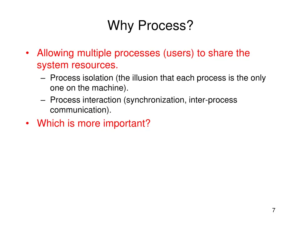 why process