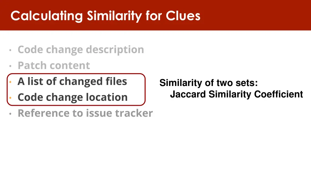 calculating similarity for clues 1