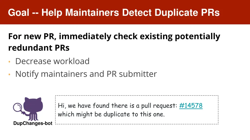 goal help maintainers detect duplicate prs