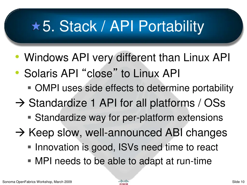 5 stack api portability