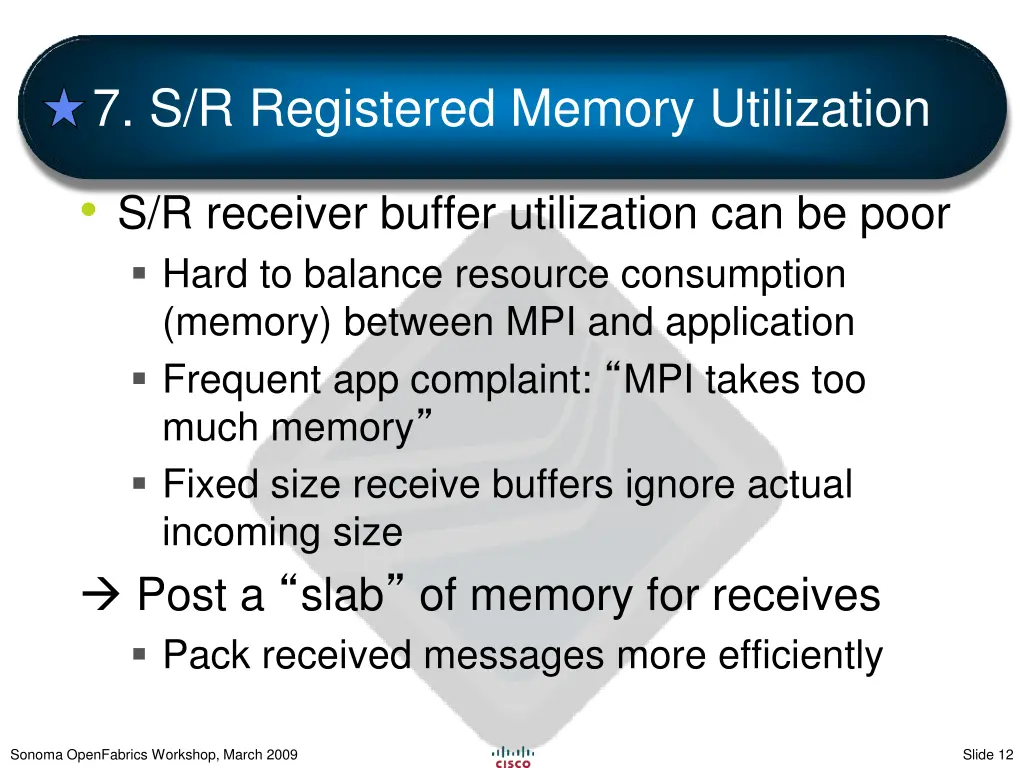 7 s r registered memory utilization