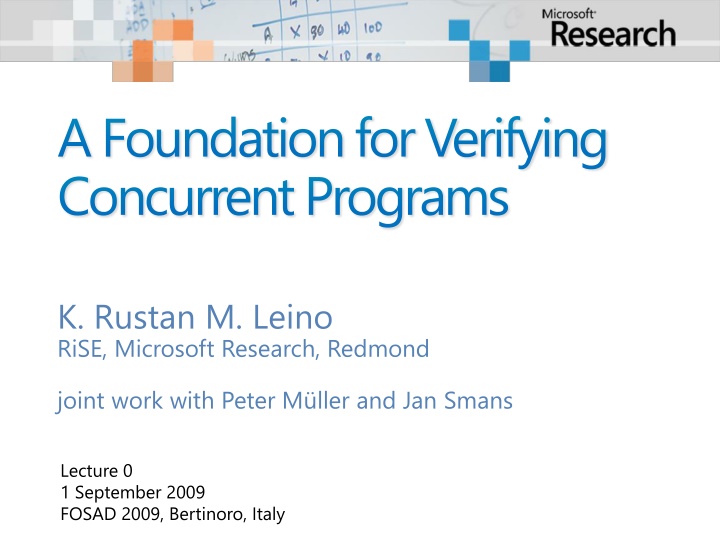 a foundation for verifying concurrent programs