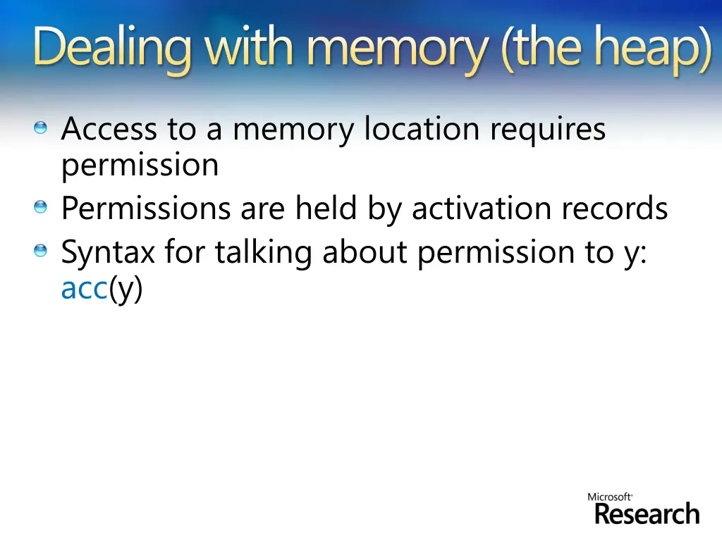 dealing with memory the heap