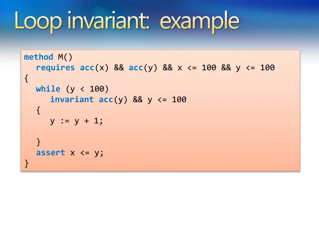 loop invariant example 1