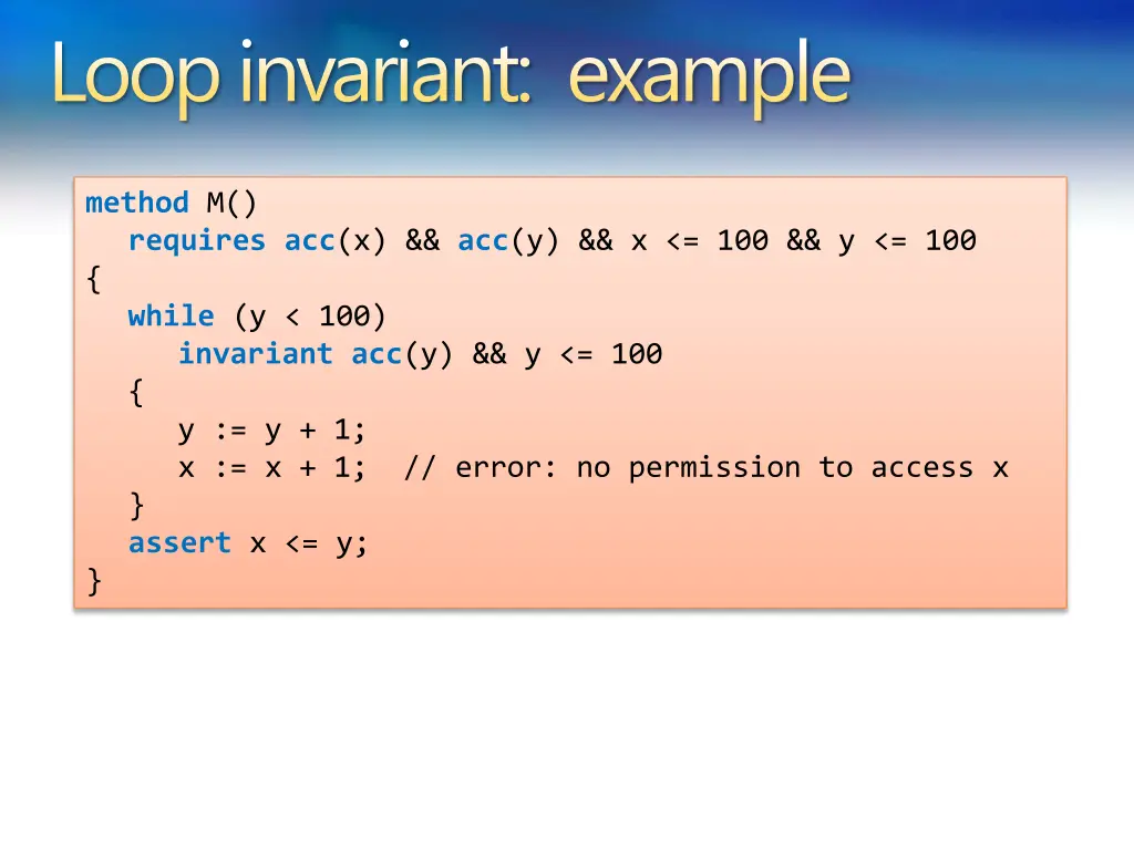 loop invariant example