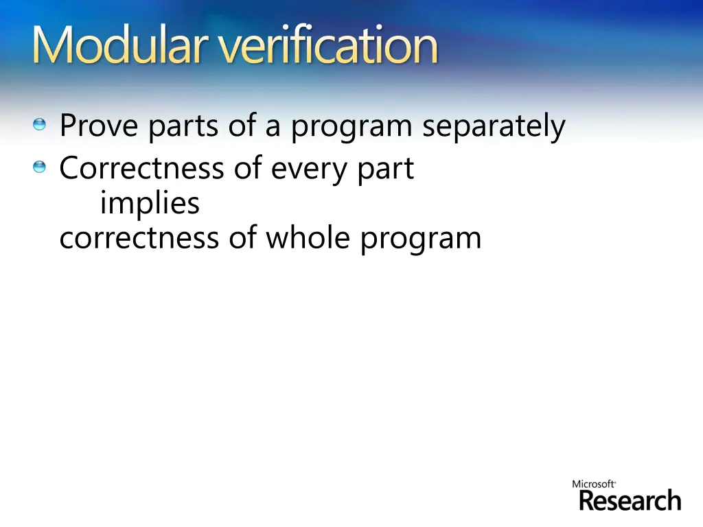 modular verification