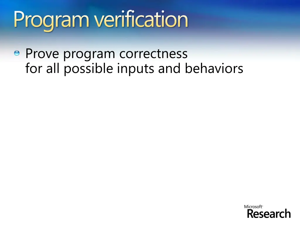 program verification