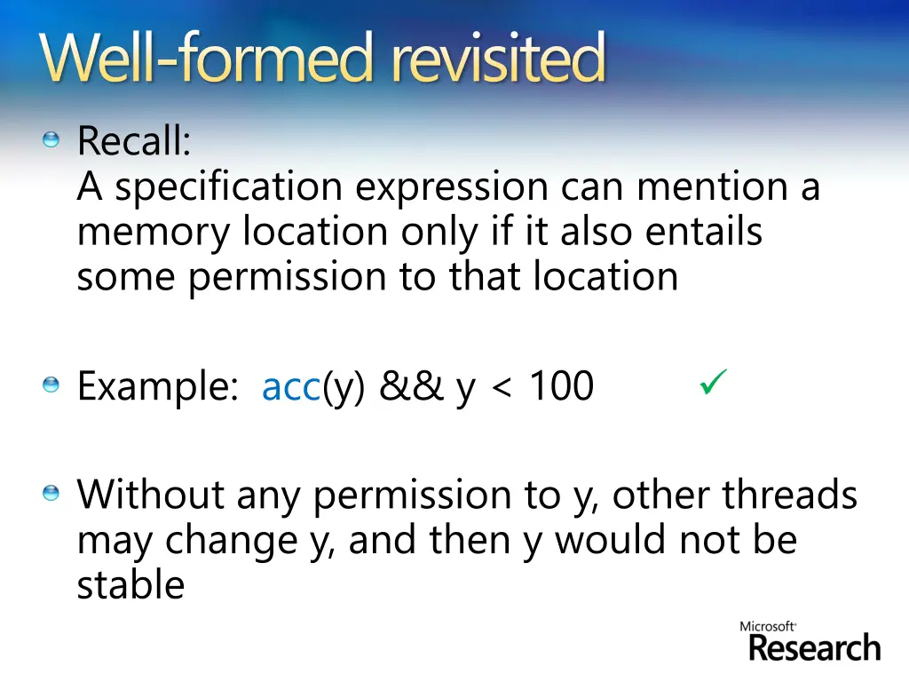 well formed revisited recall a specification