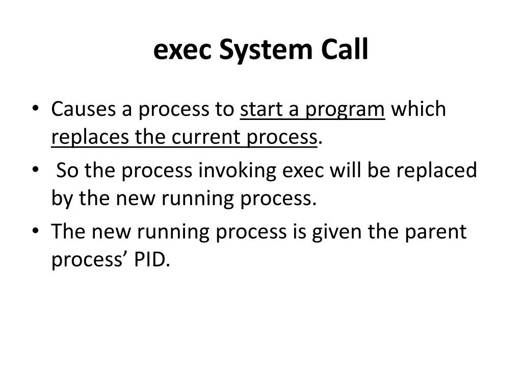 exec system call