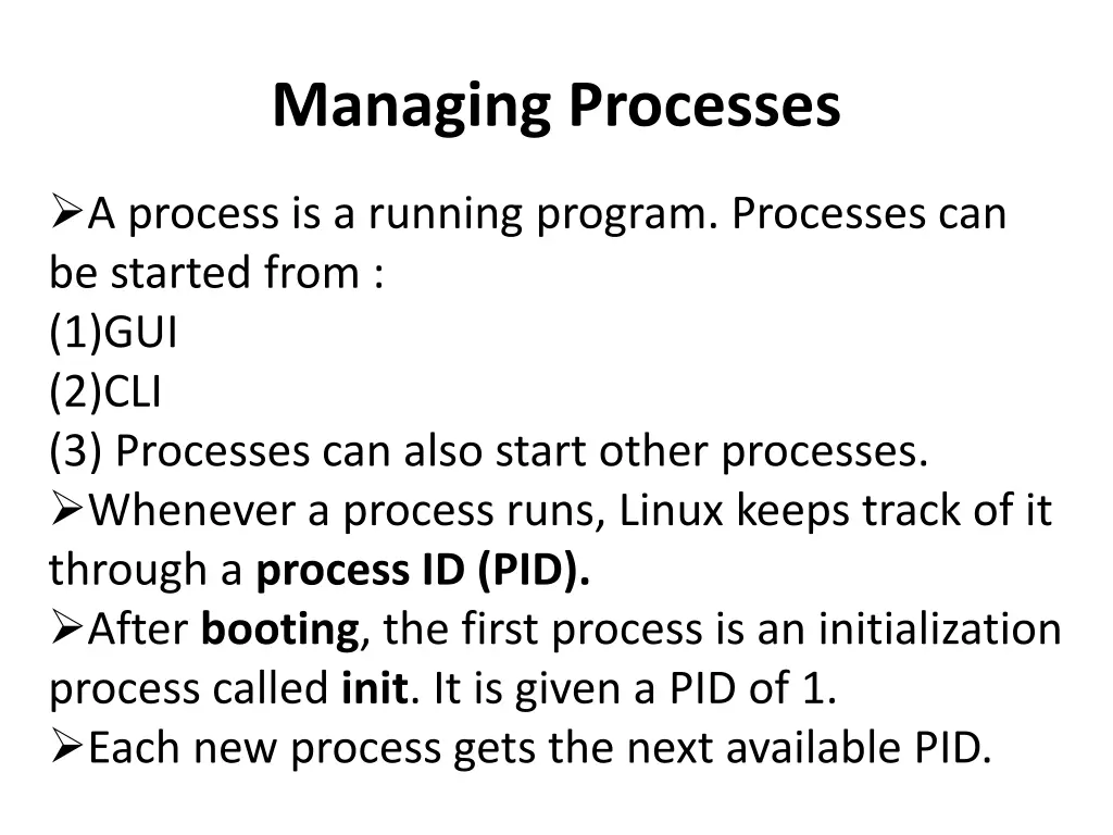 managing processes