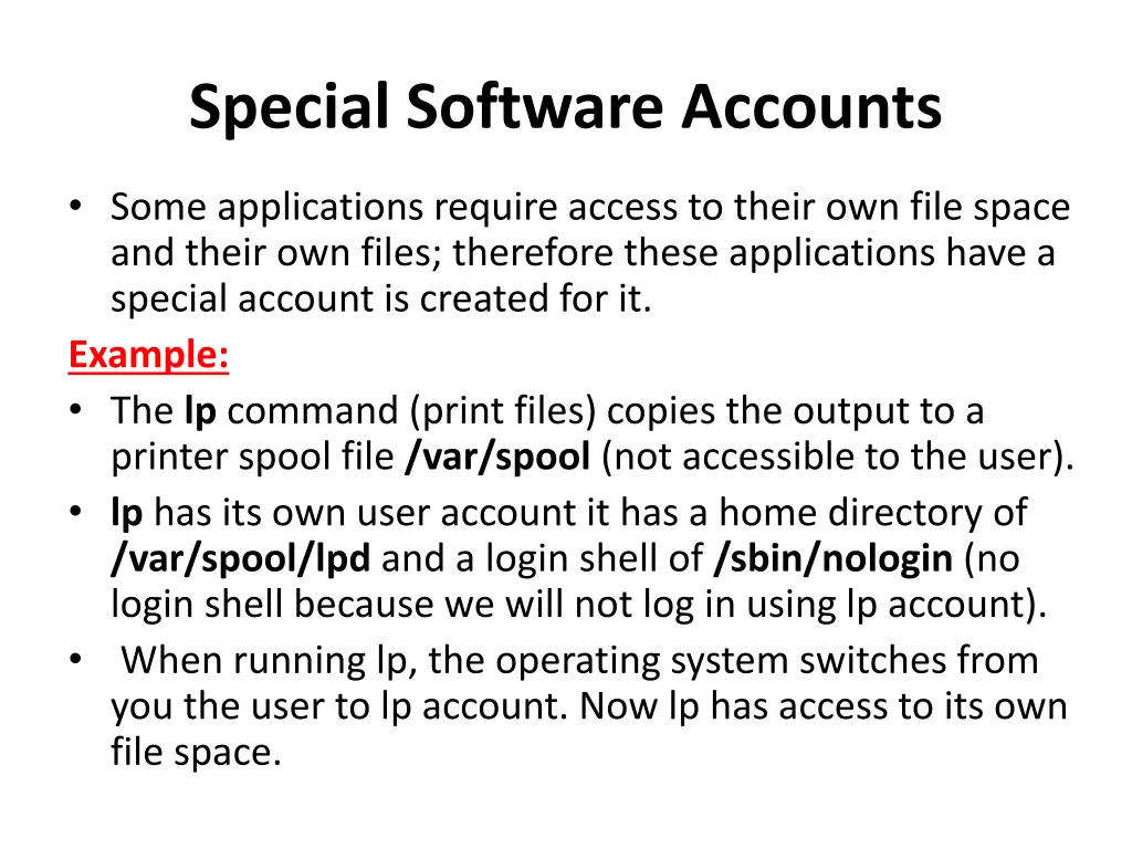 special software accounts