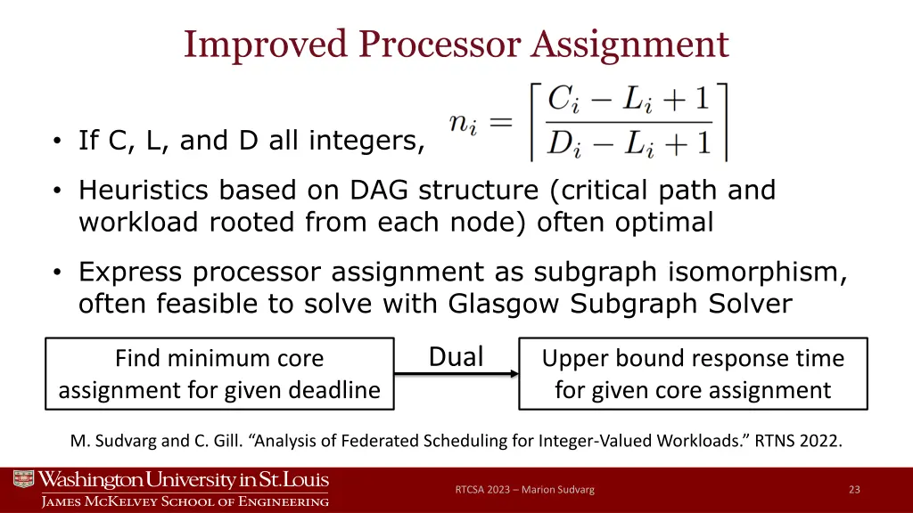 improved processor assignment