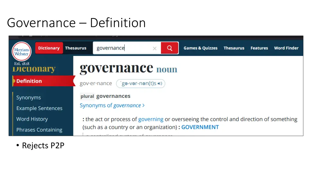 governance definition 1