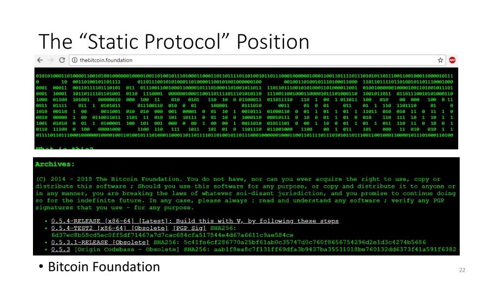 the static protocol position