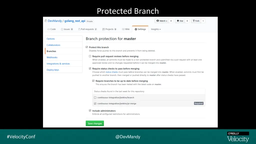 protected branch