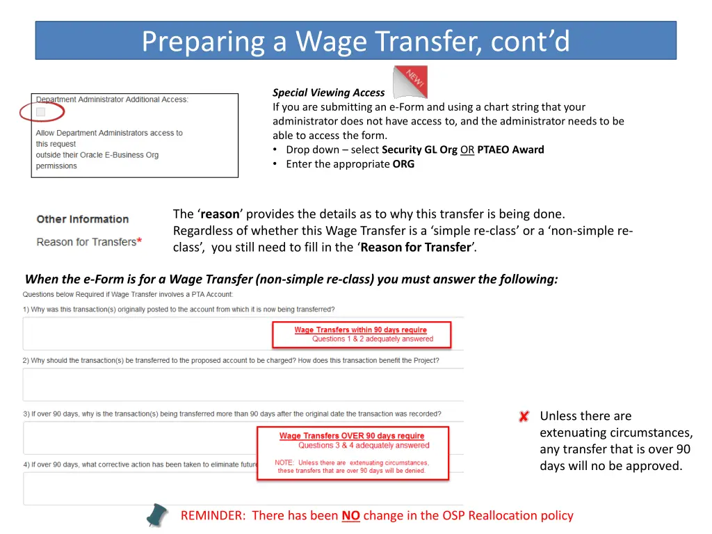 preparing a wage transfer cont d