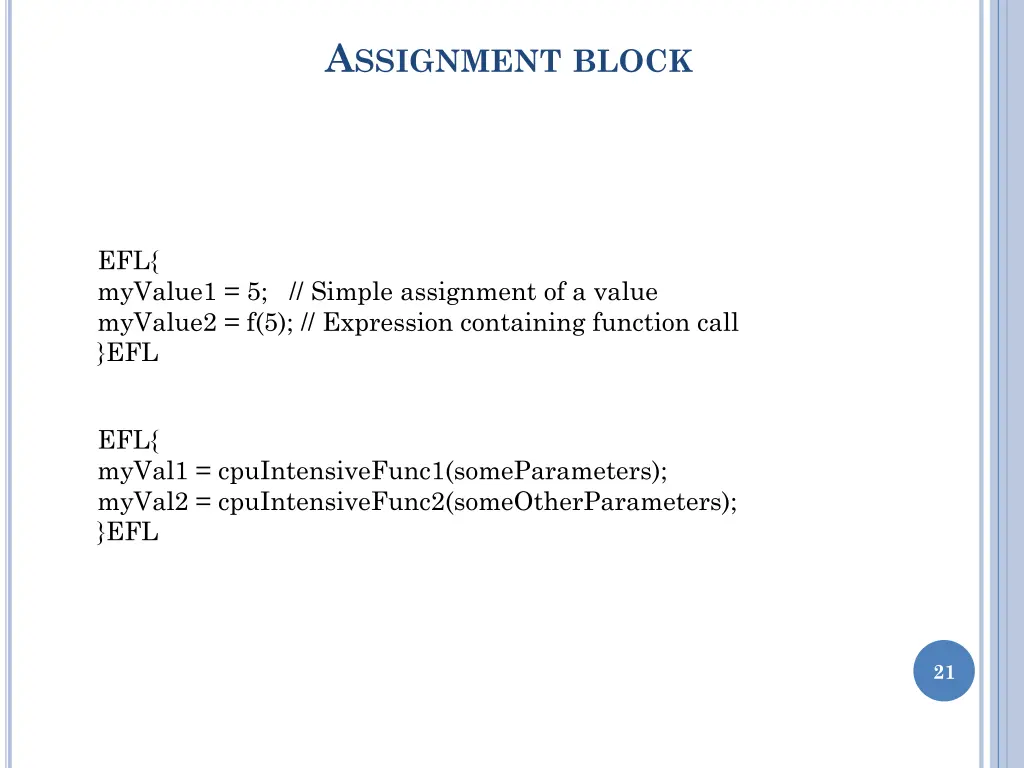 a ssignment block 1