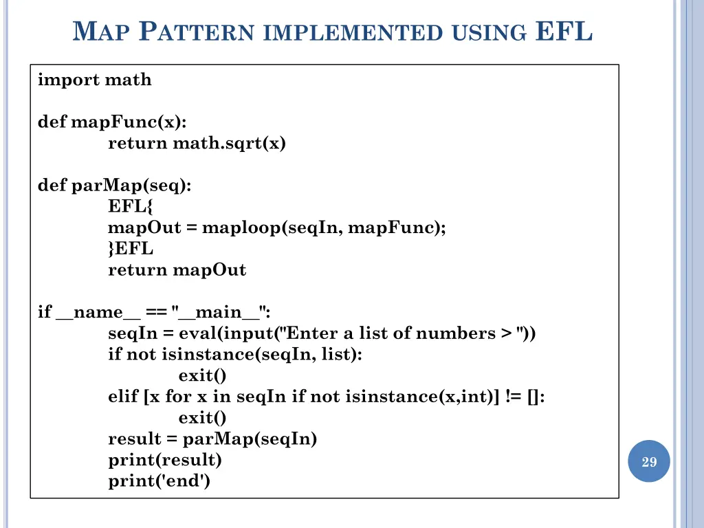 m ap p attern implemented using efl