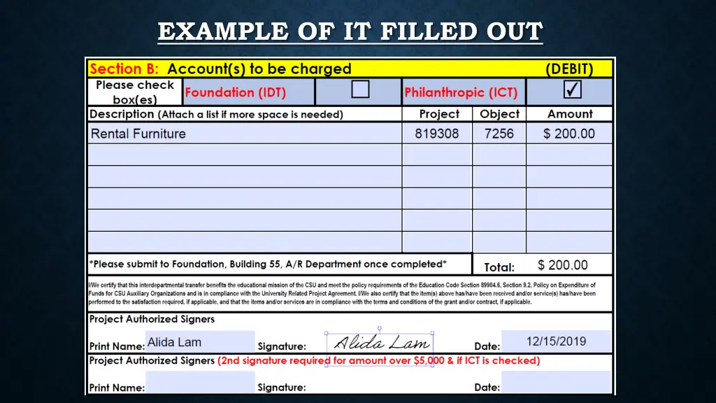 example of it filled out 2