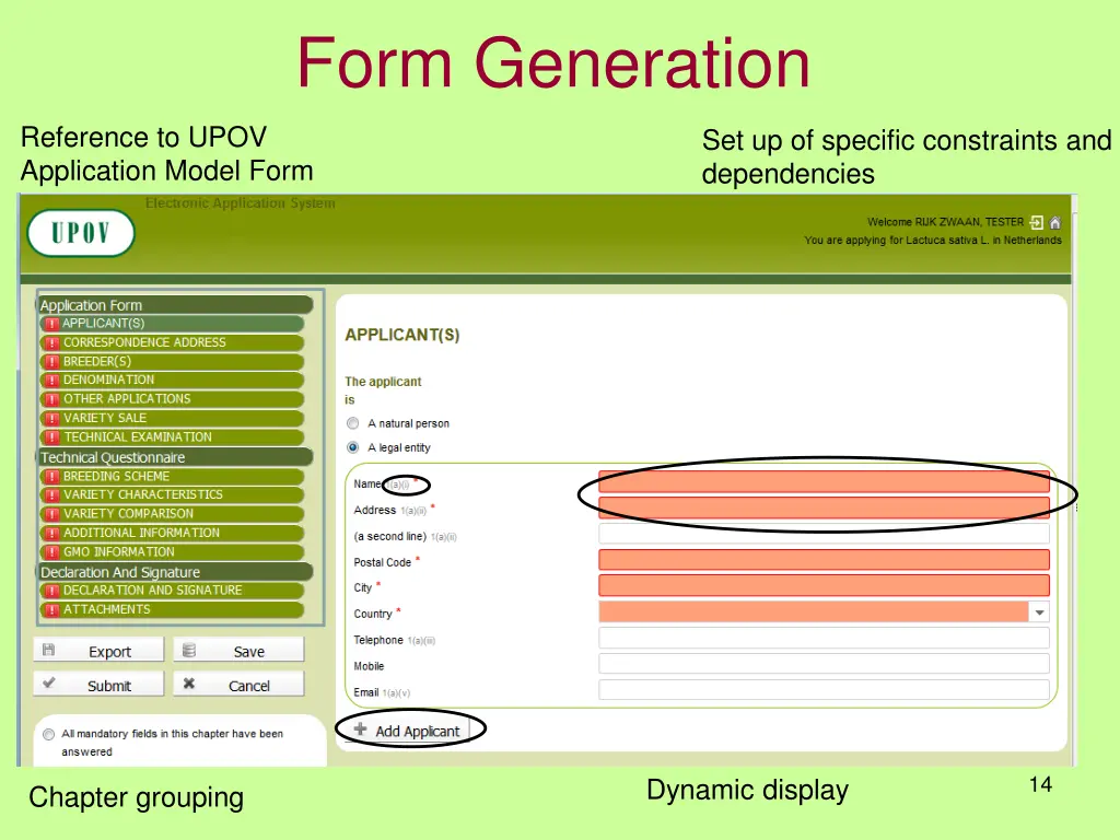 form generation