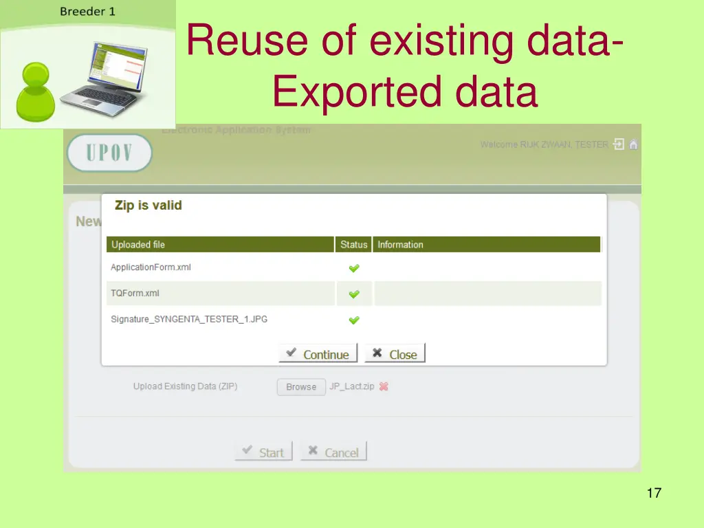 reuse of existing data exported data 1