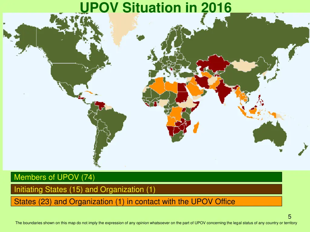 upov situation in 2016