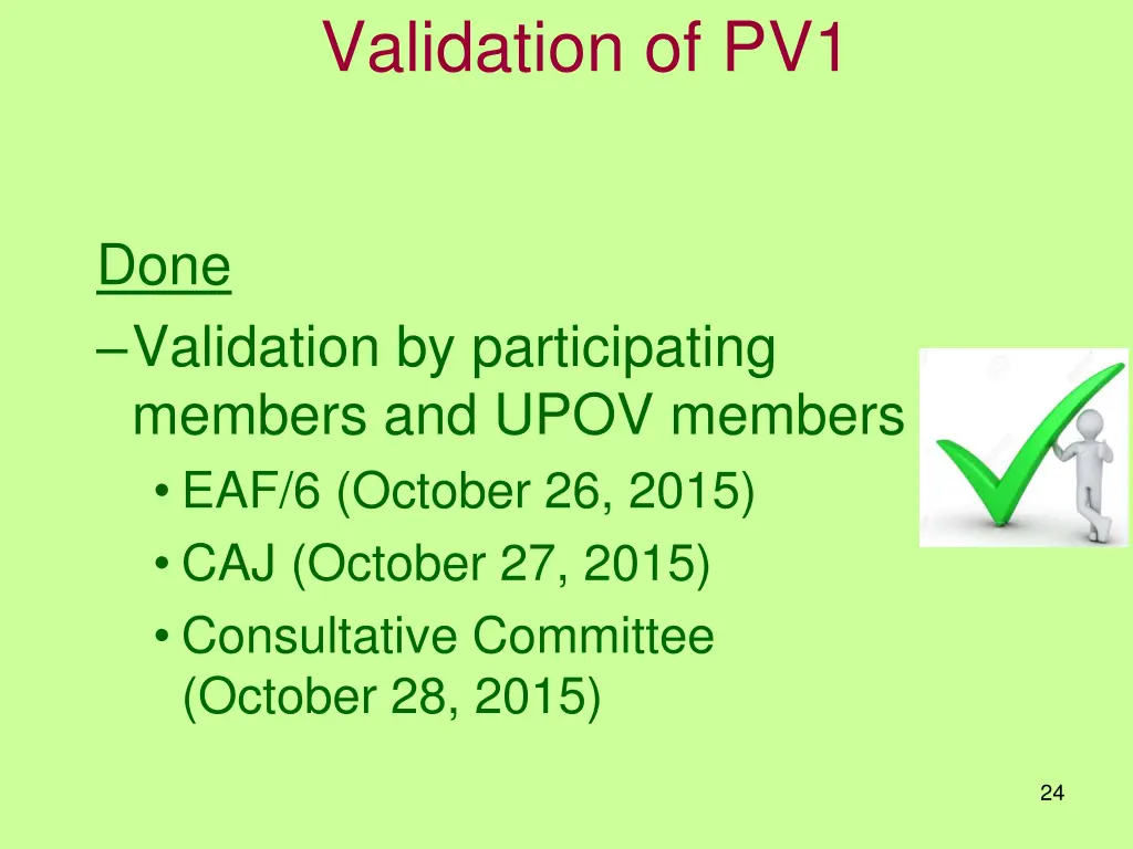 validation of pv1