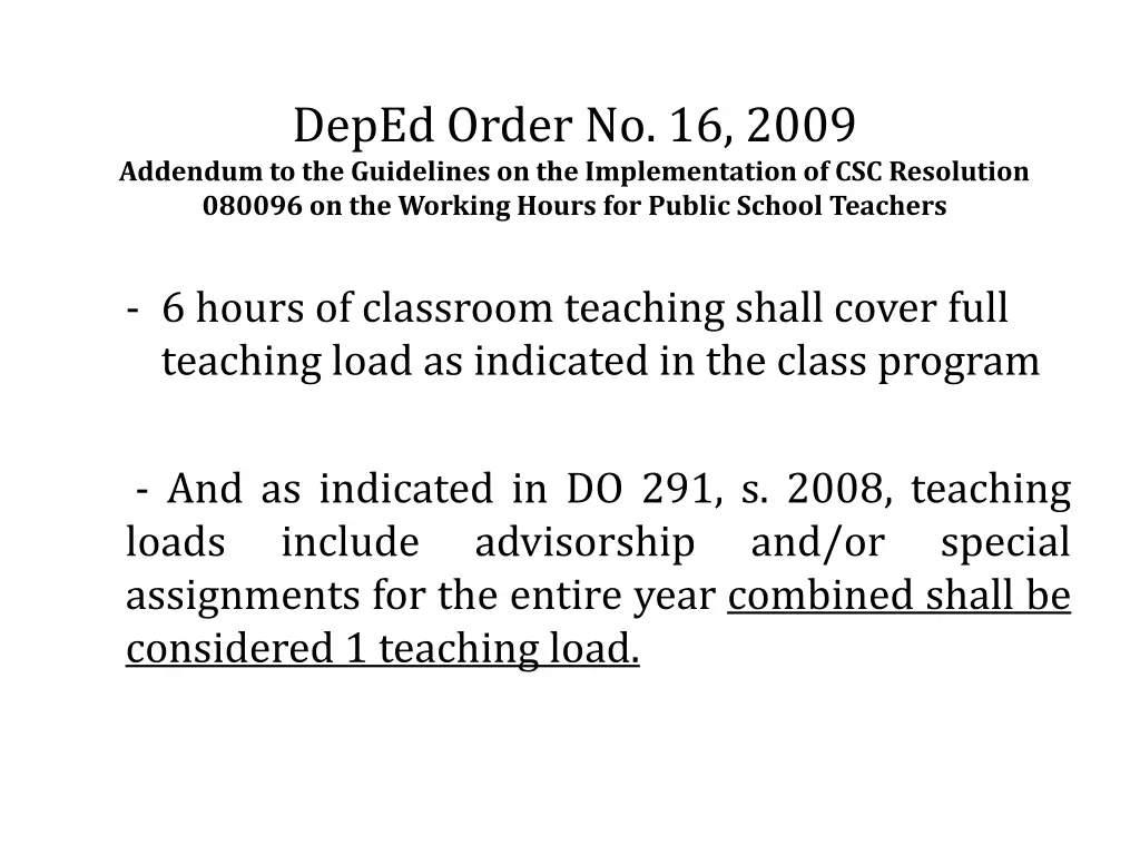 deped order no 16 2009 addendum to the guidelines