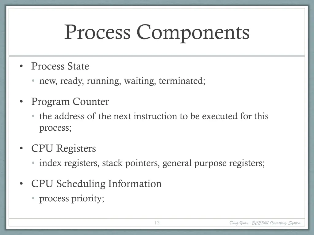 process components