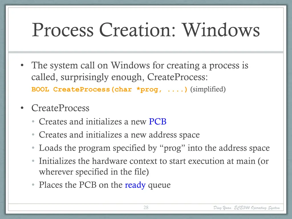 process creation windows