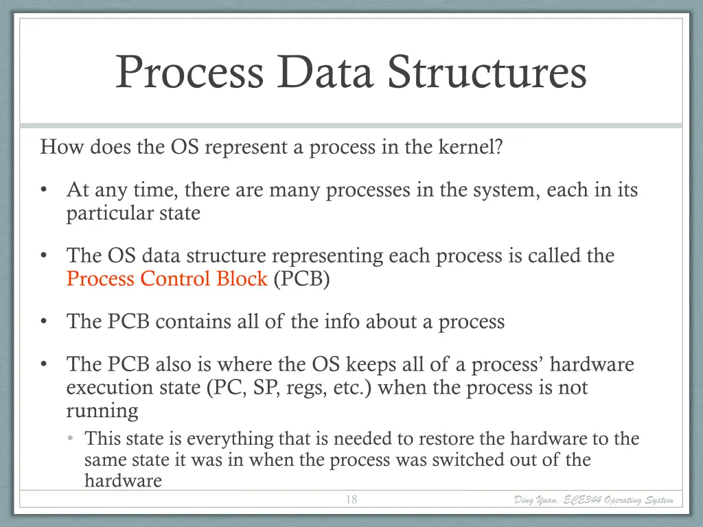 process data structures