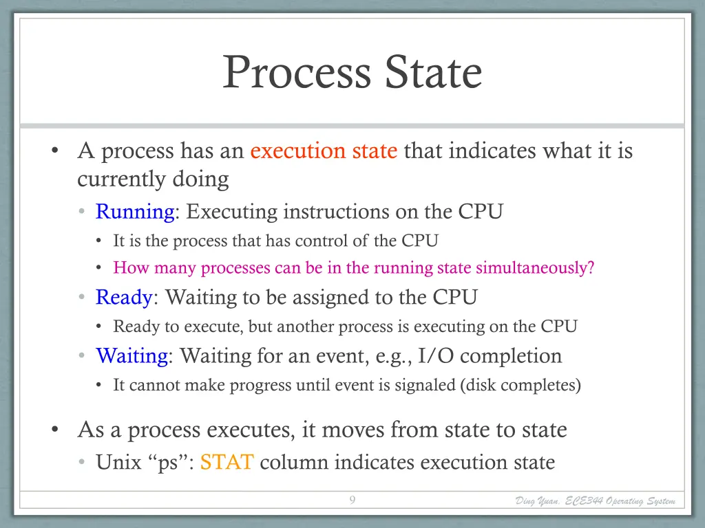 process state