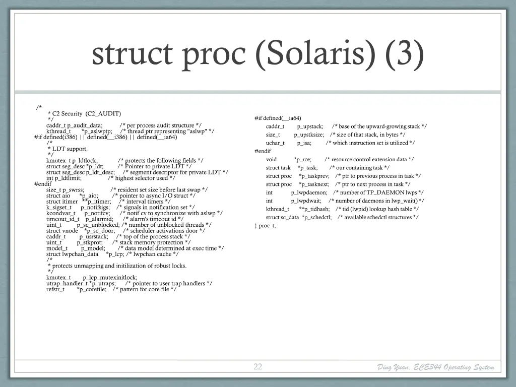 struct proc solaris 3