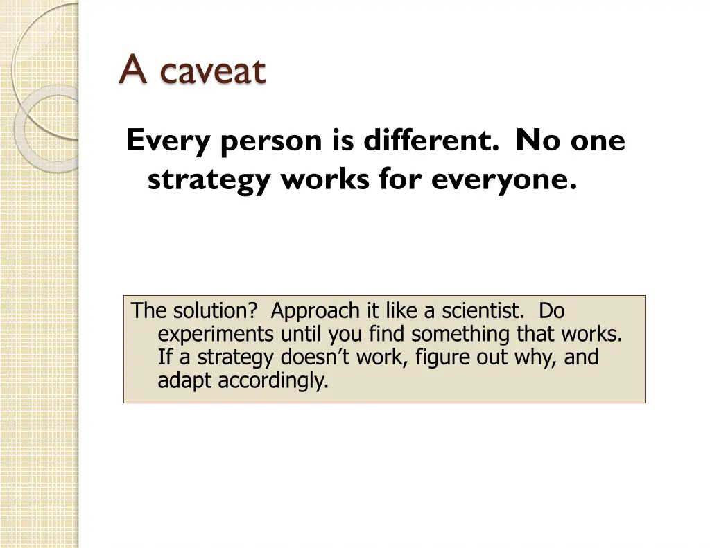 a caveat