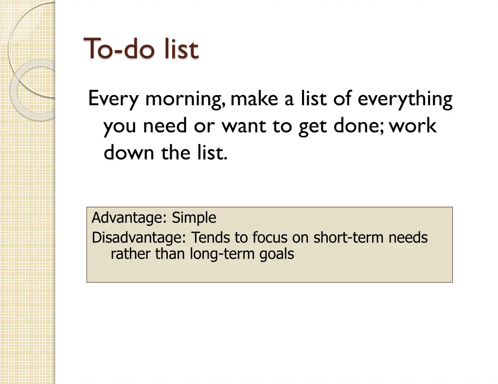 to do list