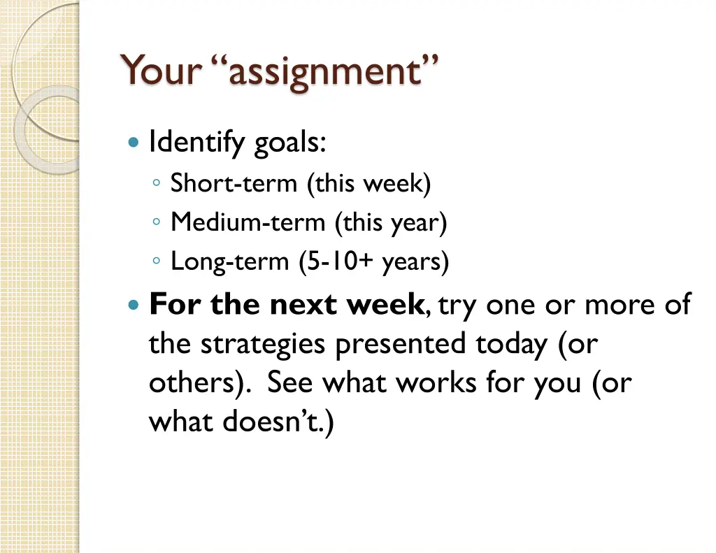 your assignment