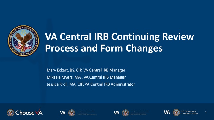 va central irb continuing review process and form