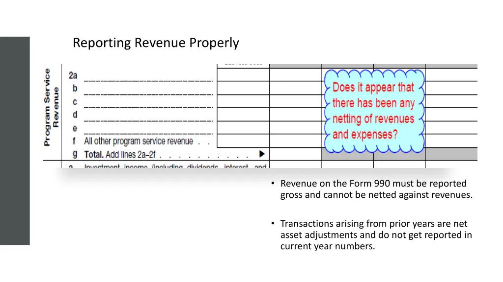 reporting revenue properly