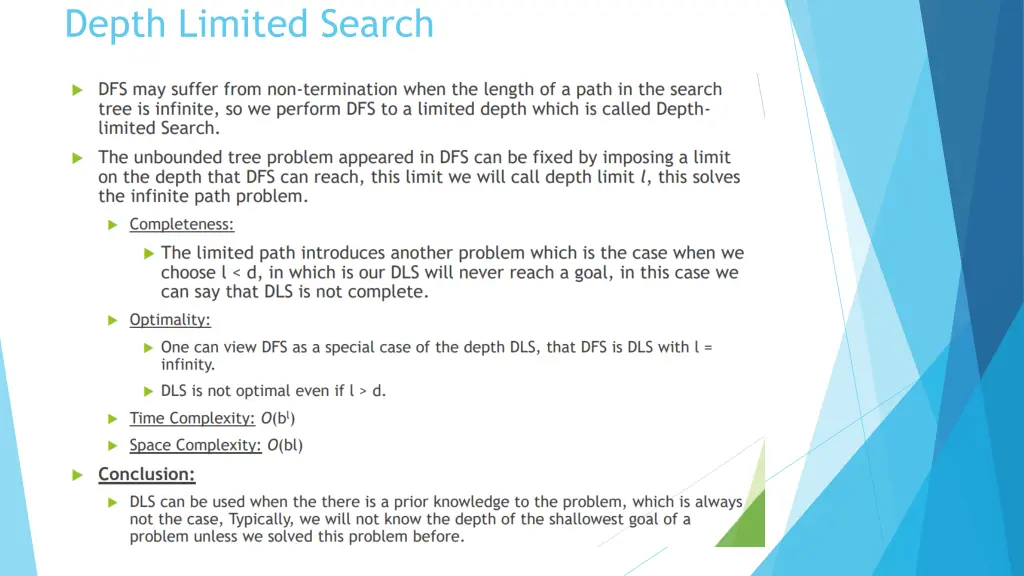 depth limited search