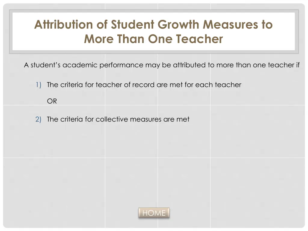 attribution of student growth measures to more