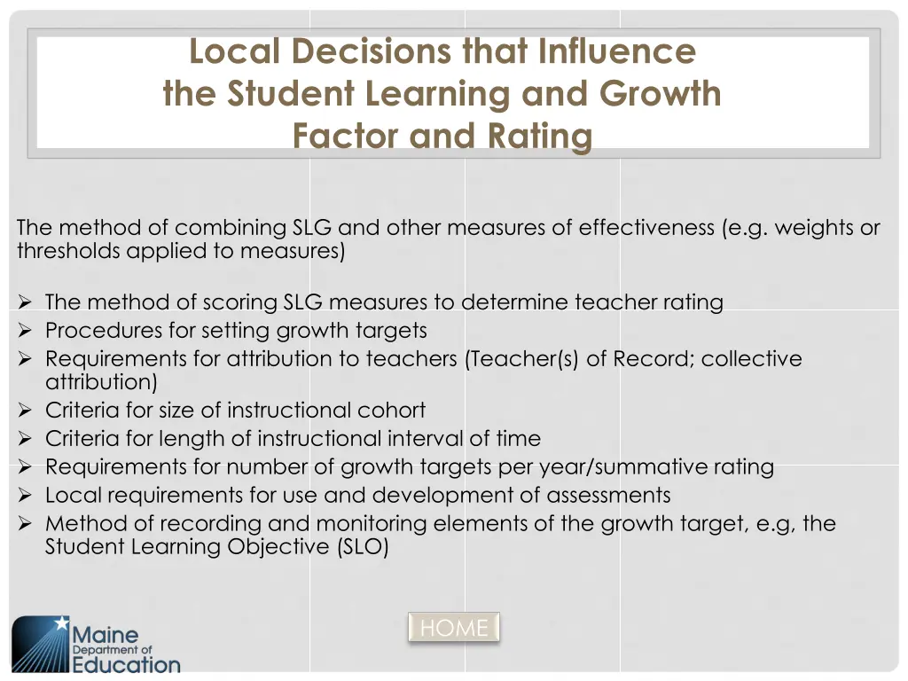 local decisions that influence the student