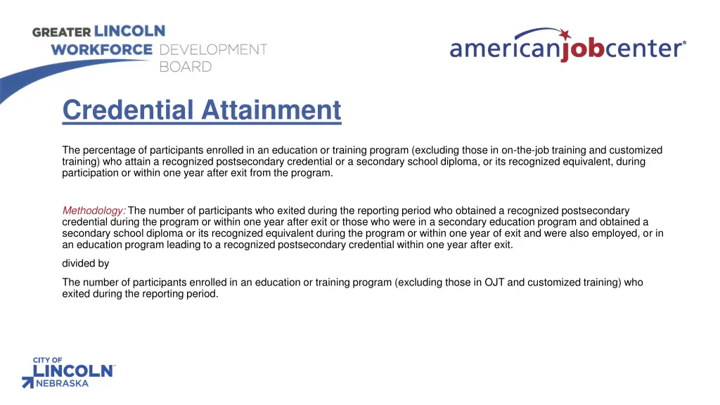 credential attainment