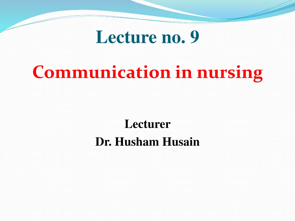 lecture no 9